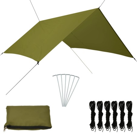 vidaXL Lona de exterior verde 3x2,85 m