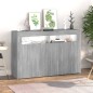 vidaXL Aparador con luces LED gris Sonoma 115,5x30x75 cm vidaXL Aparador con luces LED gris Sonoma 115,5x30x75 cm