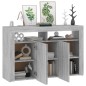 vidaXL Aparador con luces LED gris Sonoma 115,5x30x75 cm vidaXL Aparador con luces LED gris Sonoma 115,5x30x75 cm