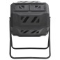 vidaXL Contenedor de compostaje de jardín negro 73x64x95 cm 160 L vidaXL Contenedor de compostaje de jardín negro 73x64x95 cm 160 L