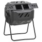 vidaXL Contenedor de compostaje de jardín negro 73x64x95 cm 160 L vidaXL Contenedor de compostaje de jardín negro 73x64x95 cm 160 L