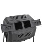 vidaXL Contenedor de compostaje de jardín negro 73x64x95 cm 160 L vidaXL Contenedor de compostaje de jardín negro 73x64x95 cm 160 L