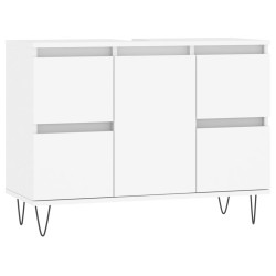 vidaXL Mueble de baño madera de ingeniería blanco 80x33x60 cm