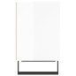 vidaXL Mesitas noche 2 uds madera ingeniería blanco brillo 40x30x50 cm vidaXL Mesitas noche 2 uds madera ingeniería blanco brillo 40x30x50 cm