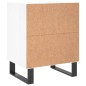 vidaXL Mesitas noche 2 uds madera ingeniería blanco brillo 40x30x50 cm vidaXL Mesitas noche 2 uds madera ingeniería blanco brillo 40x30x50 cm