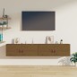 vidaXL Armarios de pared 2 uds madera de pino marrón miel 60x30x30 cm vidaXL Armarios de pared 2 uds madera de pino marrón miel 60x30x30 cm
