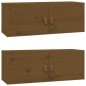 vidaXL Armarios de pared 2 uds madera de pino marrón miel 60x30x30 cm vidaXL Armarios de pared 2 uds madera de pino marrón miel 60x30x30 cm
