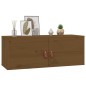 vidaXL Armarios de pared 2 uds madera de pino marrón miel 60x30x30 cm vidaXL Armarios de pared 2 uds madera de pino marrón miel 60x30x30 cm