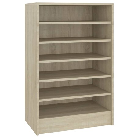 vidaXL Mueble zapatero madera contrachapada roble Sonoma 60x35x92 cm