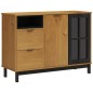 vidaXL Aparador con puerta de vidrio FLAM madera de pino 110x40x80 cm vidaXL Aparador con puerta de vidrio FLAM madera de pino 110x40x80 cm