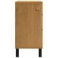 vidaXL Aparador con puerta de vidrio FLAM madera de pino 110x40x80 cm vidaXL Aparador con puerta de vidrio FLAM madera de pino 110x40x80 cm