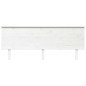 vidaXL Cabecero de cama madera maciza de pino blanco 204x6x82,5 cm vidaXL Cabecero de cama madera maciza de pino blanco 204x6x82,5 cm