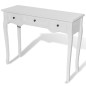 vidaXL Mesa consola tocador con tres cajones blancos vidaXL Mesa consola tocador con tres cajones blancos