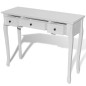 vidaXL Mesa consola tocador con tres cajones blancos vidaXL Mesa consola tocador con tres cajones blancos