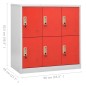 vidaXL Armario taquilla de acero gris claro y rojo 90x45x92,5 cm vidaXL Armario taquilla de acero gris claro y rojo 90x45x92,5 cm