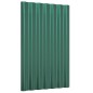 vidaXL Paneles de tejado 36 unidades acero recubierto verde 60x36 cm vidaXL Paneles de tejado 36 unidades acero recubierto verde 60x36 cm