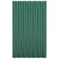 vidaXL Paneles de tejado 36 unidades acero recubierto verde 60x36 cm vidaXL Paneles de tejado 36 unidades acero recubierto verde 60x36 cm
