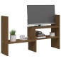 vidaXL Soporte monitor madera maciza pino marrón miel (39-72)x17x43 cm vidaXL Soporte monitor madera maciza pino marrón miel (39-72)x17x43 cm