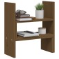 vidaXL Soporte monitor madera maciza pino marrón miel (39-72)x17x43 cm vidaXL Soporte monitor madera maciza pino marrón miel (39-72)x17x43 cm