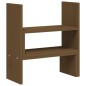 vidaXL Soporte monitor madera maciza pino marrón miel (39-72)x17x43 cm vidaXL Soporte monitor madera maciza pino marrón miel (39-72)x17x43 cm