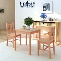 vidaXL Conjunto de comedor 3 piezas madera de pino