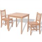 vidaXL Conjunto de comedor 3 piezas madera de pino vidaXL Conjunto de comedor 3 piezas madera de pino