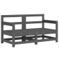 vidaXL Juego de muebles de jardín 7 piezas madera maciza de pino gris vidaXL Juego de muebles de jardín 7 piezas madera maciza de pino gris