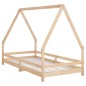 vidaXL Estructura de cama infantil madera maciza de pino 90x190 cm vidaXL Estructura de cama infantil madera maciza de pino 90x190 cm