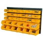 vidaXL Kit cajas de almacenaje 32 pzas paneles de pared amarillo negro vidaXL Kit cajas de almacenaje 32 pzas paneles de pared amarillo negro