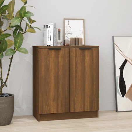 vidaXL Aparador de madera contrachapada marrón roble 60x30x70 cm