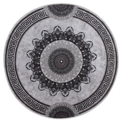 vidaXL Alfombra lavable antideslizante multicolor φ120 cm