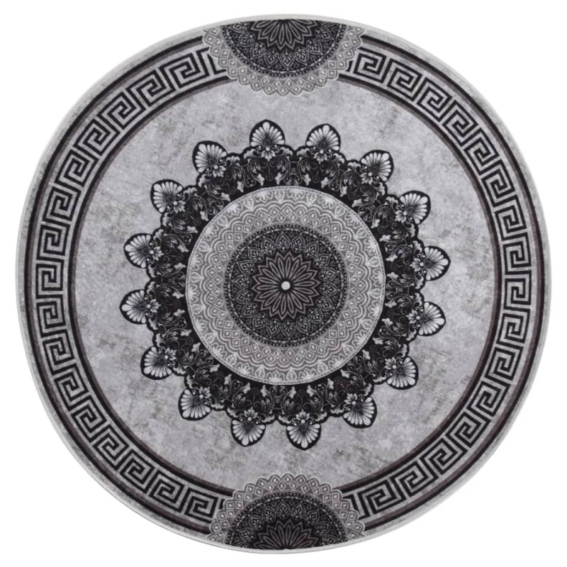 vidaXL Alfombra lavable antideslizante multicolor φ120 cm vidaXL Alfombra lavable antideslizante multicolor φ120 cm