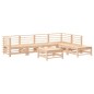 vidaXL Juego de muebles de jardín 7 piezas madera maciza de pino vidaXL Juego de muebles de jardín 7 piezas madera maciza de pino
