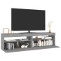vidaXL Mueble de TV con luces LED 2 uds gris Sonoma 75x35x40 cm