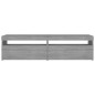vidaXL Mueble de TV con luces LED 2 uds gris Sonoma 75x35x40 cm