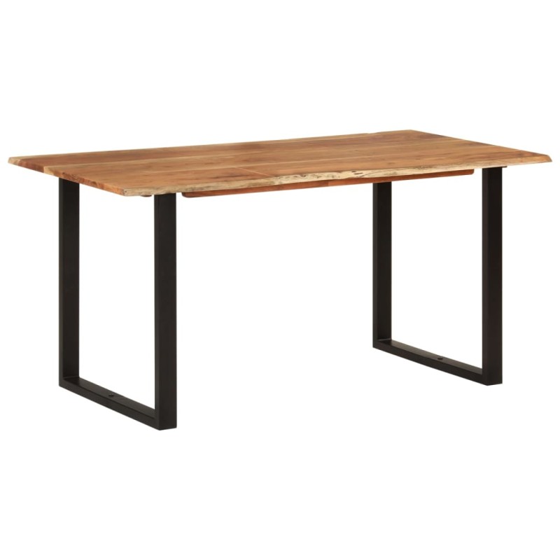 vidaXL Mesa de comedor de madera maciza de acacia 154x80x76 cm vidaXL Mesa de comedor de madera maciza de acacia 154x80x76 cm