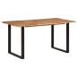 vidaXL Mesa de comedor de madera maciza de acacia 154x80x76 cm vidaXL Mesa de comedor de madera maciza de acacia 154x80x76 cm