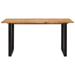 vidaXL Mesa de comedor de madera maciza de acacia 154x80x76 cm