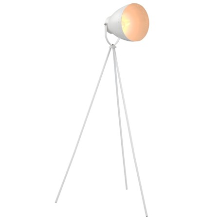 vidaXL Lámpara de trípode de pie metal blanco E27