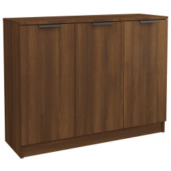 vidaXL Aparador madera contrachapada color roble marrón 90,5x30x70 cm