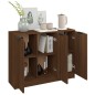 vidaXL Aparador madera contrachapada color roble marrón 90,5x30x70 cm vidaXL Aparador madera contrachapada color roble marrón 90,5x30x70 cm