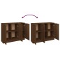 vidaXL Aparador madera contrachapada color roble marrón 90,5x30x70 cm vidaXL Aparador madera contrachapada color roble marrón 90,5x30x70 cm
