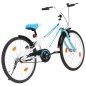 vidaXL Bicicleta de niño 24 pulgadas azul y blanca