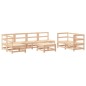 vidaXL Juego de muebles de jardín 8 piezas madera maciza de pino vidaXL Juego de muebles de jardín 8 piezas madera maciza de pino