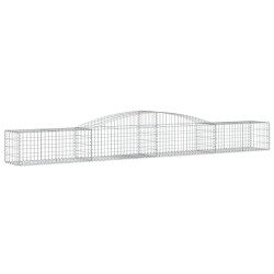 vidaXL Cesta de gaviones forma arco hierro galvanizado 400x50x40/60 cm