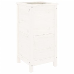 vidaXL Jardinera madera maciza de pino blanco 40x40x78 cm