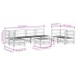 vidaXL Juego de muebles de jardín 8 piezas madera maciza de pino vidaXL Juego de muebles de jardín 8 piezas madera maciza de pino