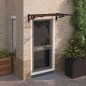vidaXL Marquesina de puerta policarbonato negro 122x90 cm