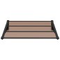 vidaXL Marquesina de puerta policarbonato negro 122x90 cm