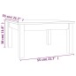 vidaXL Mesa de centro madera maciza de pino marrón miel 55x55x30 cm vidaXL Mesa de centro madera maciza de pino marrón miel 55x55x30 cm